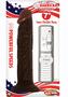 Real Skin All American Whoppers Vibrating Dildo Latin 7in - Chocolate